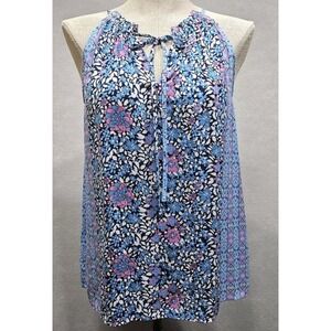 Violet + Claire Floral Print Halter Neck Tank Top Women's Size S ‎ A50